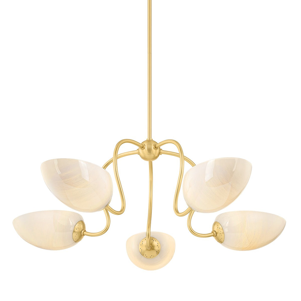 Mitzi Canada - H1064805-AGB - Five Light Chandelier - Reva - Aged Brass ...