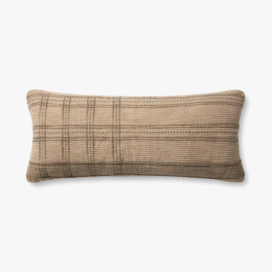 Calista Pillow, Tan / Slate