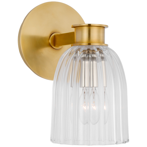 Evangeline Sconce, Hand Rubbed Antiqued Brass