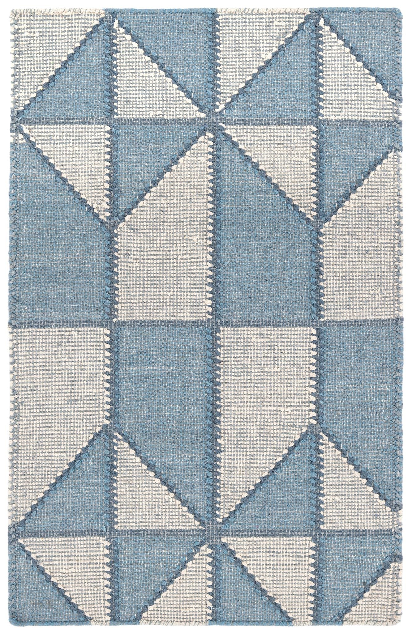 Ojai Blue Hand Loom Knotted Cotton Rug - DA1167 - 10x14
