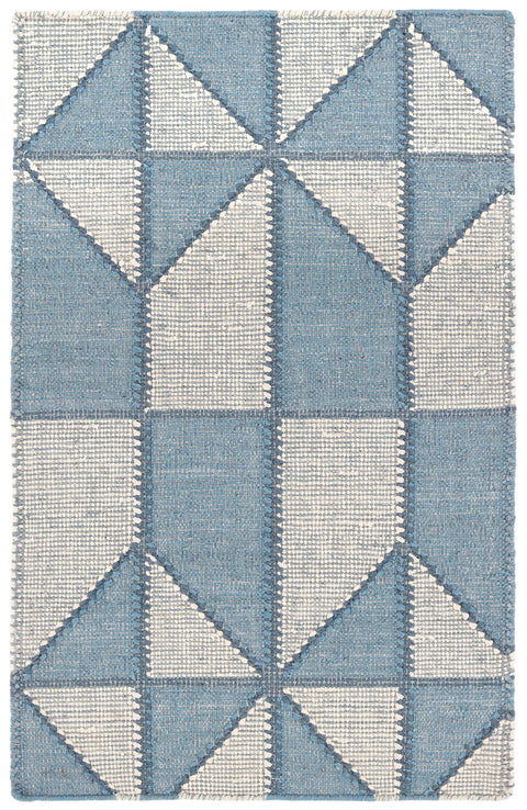 Ojai Blue Hand Loom Knotted Cotton Rug - DA1167 - 10x14