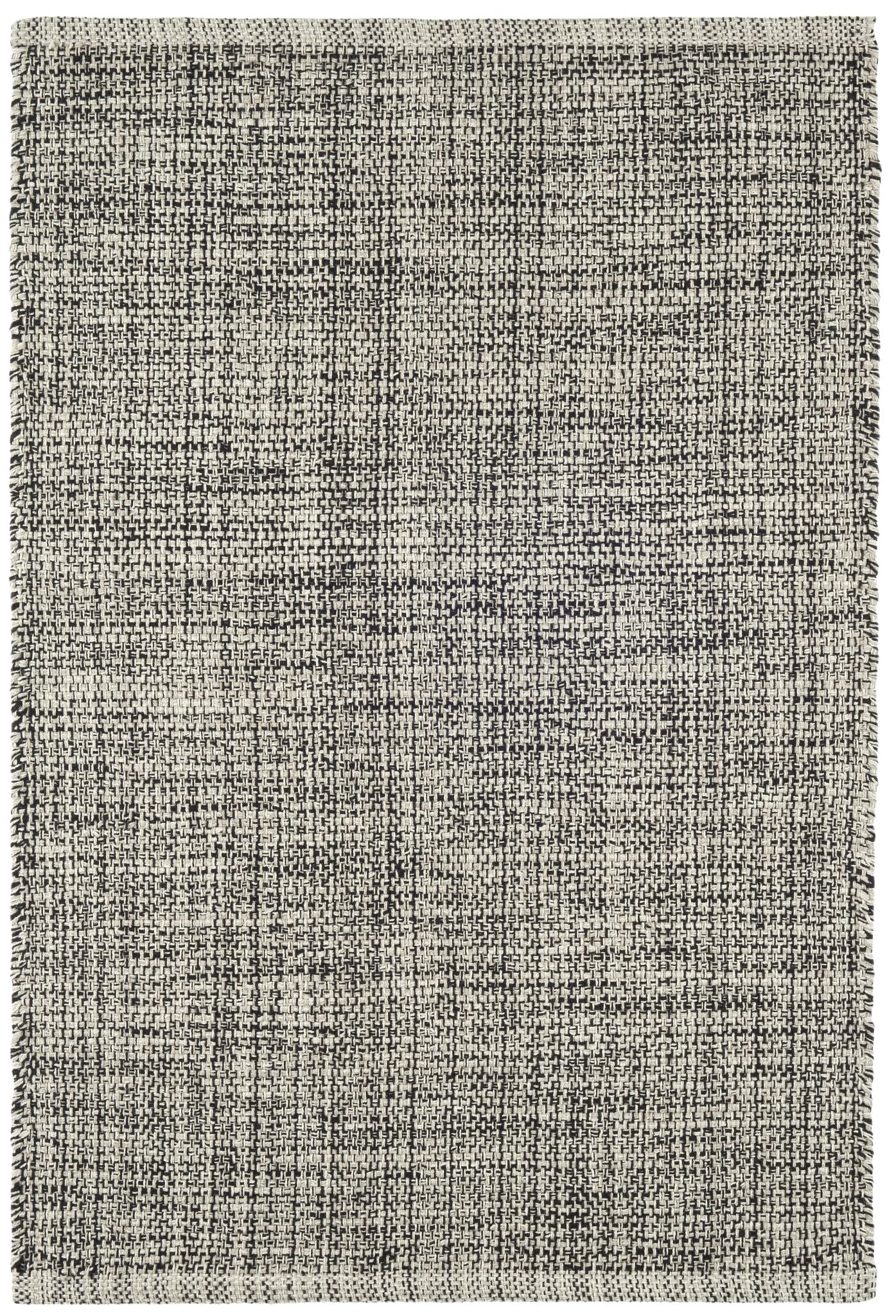 Marled Black Handwoven Cotton Rug - DA1926 - 10x14