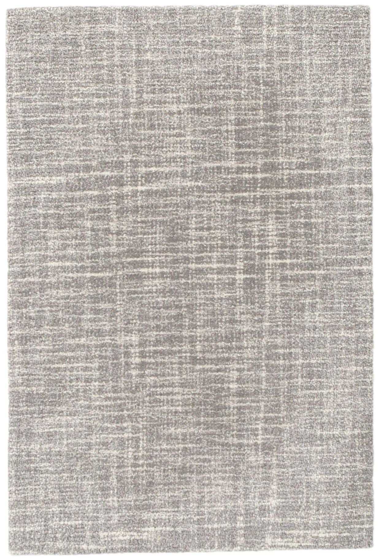 Crosshatch Dove Grey Hand Micro Hooked Wool Rug - DA65 - 10x14