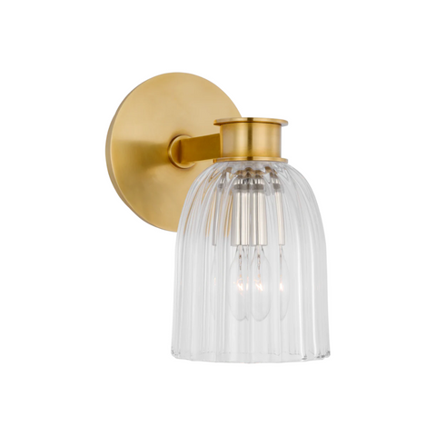 Evangeline Sconce, Hand Rubbed Antiqued Brass