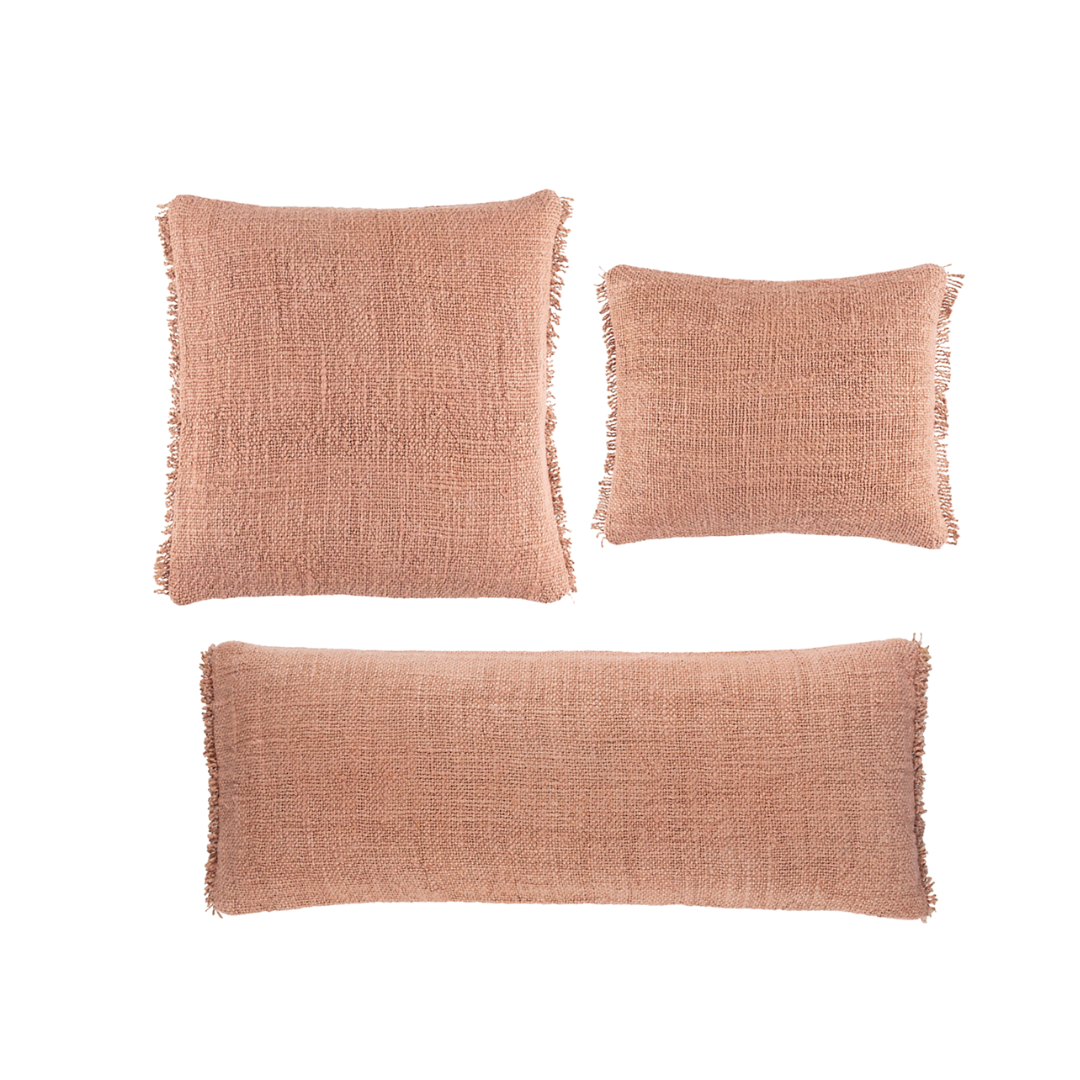 Mongolia Linen Pillow, Nude