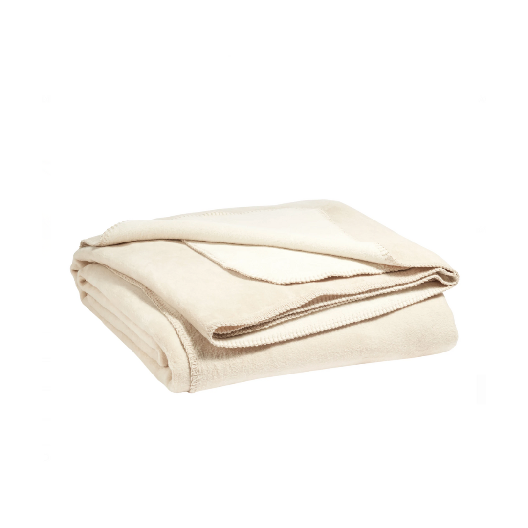 Holly Fleece Blanket, Natural