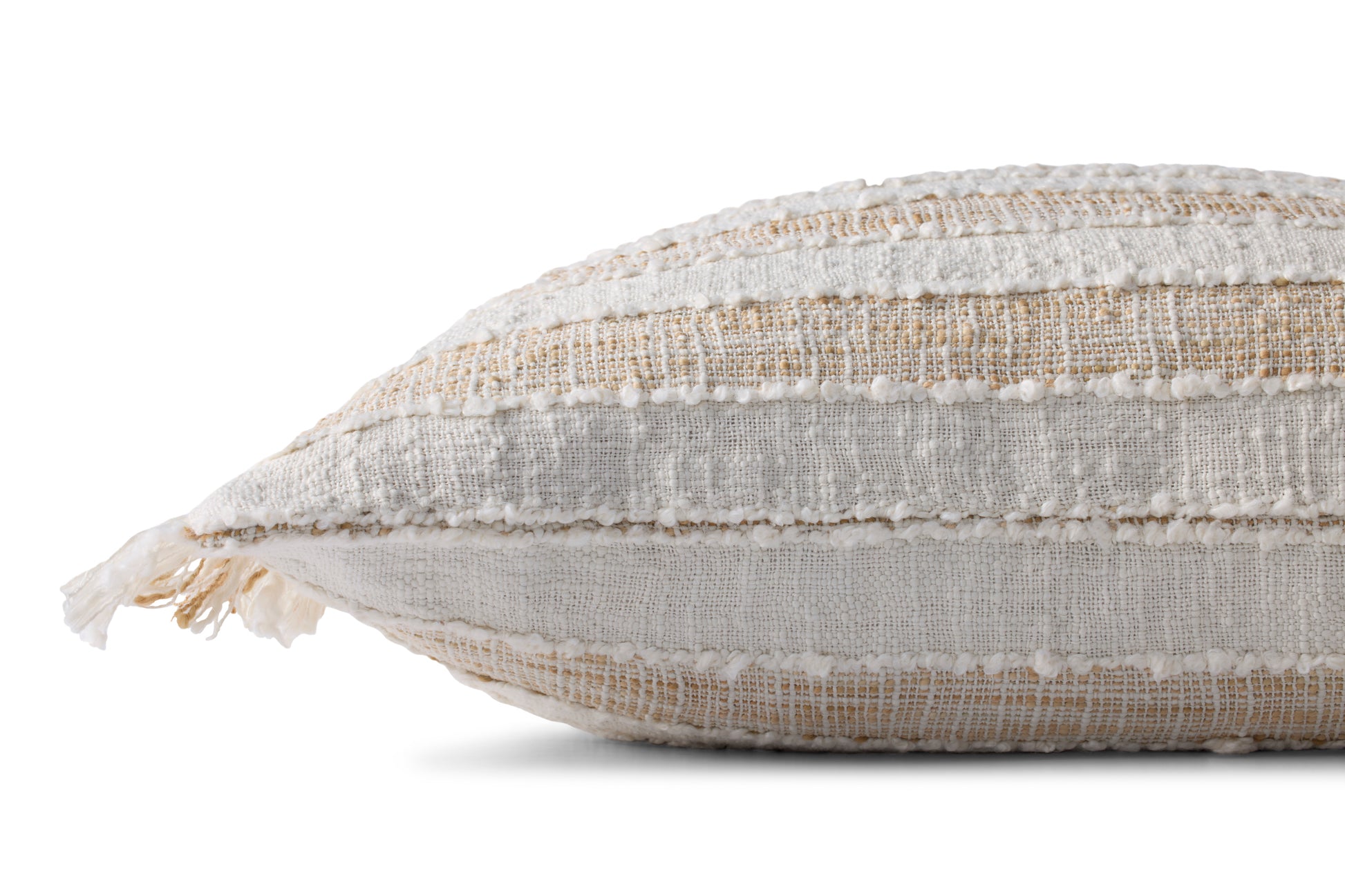 Beige / Ivory Fringe Pillow
