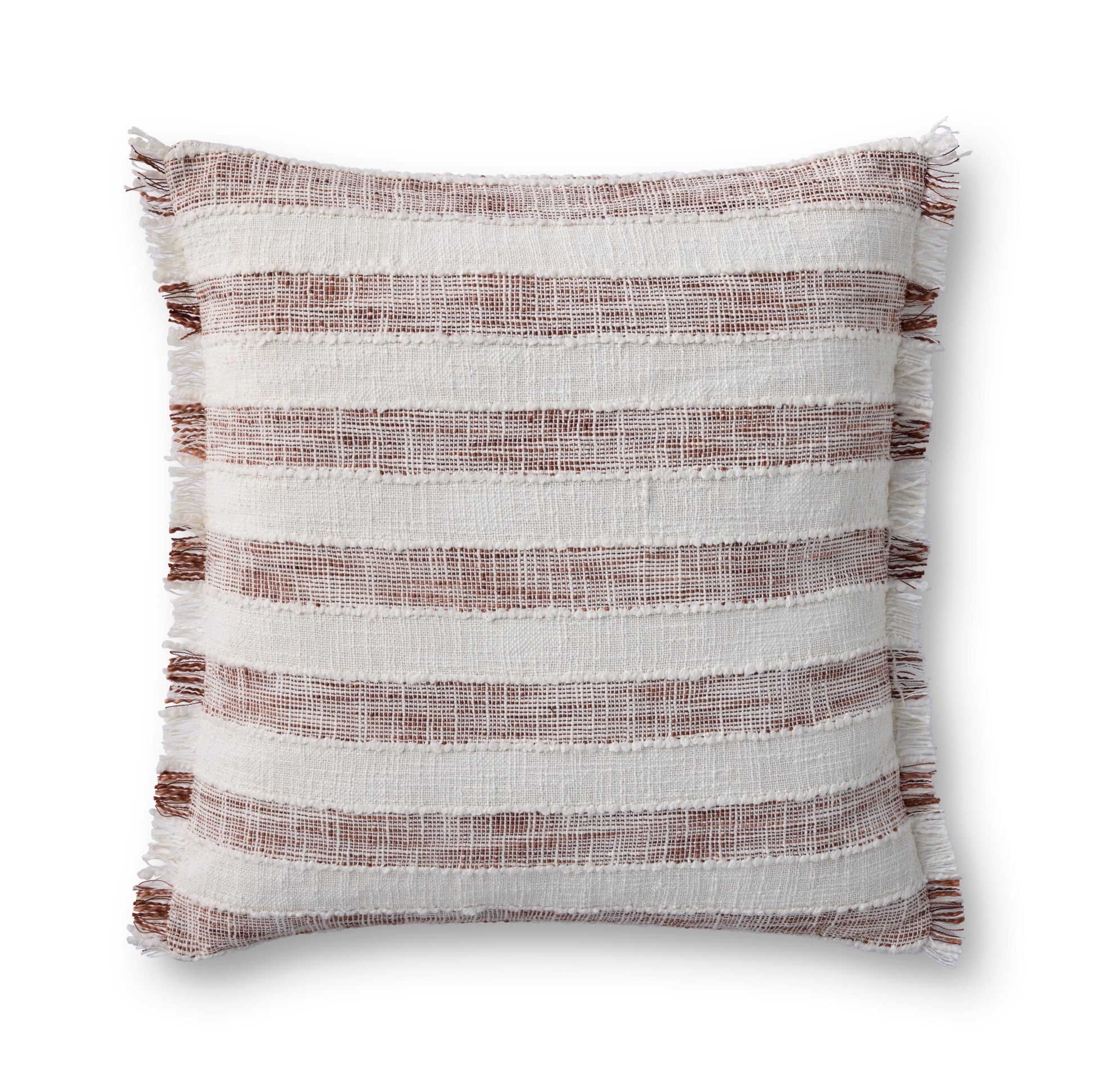 Rust / Ivory Fringe Pillow