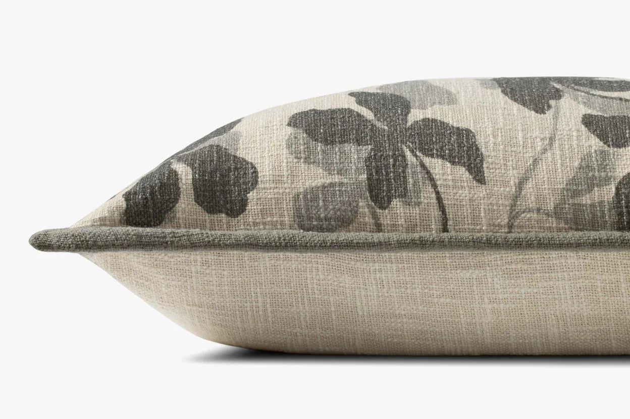 Brigette Romanek × Loloi Pillow Charcoal / Natural