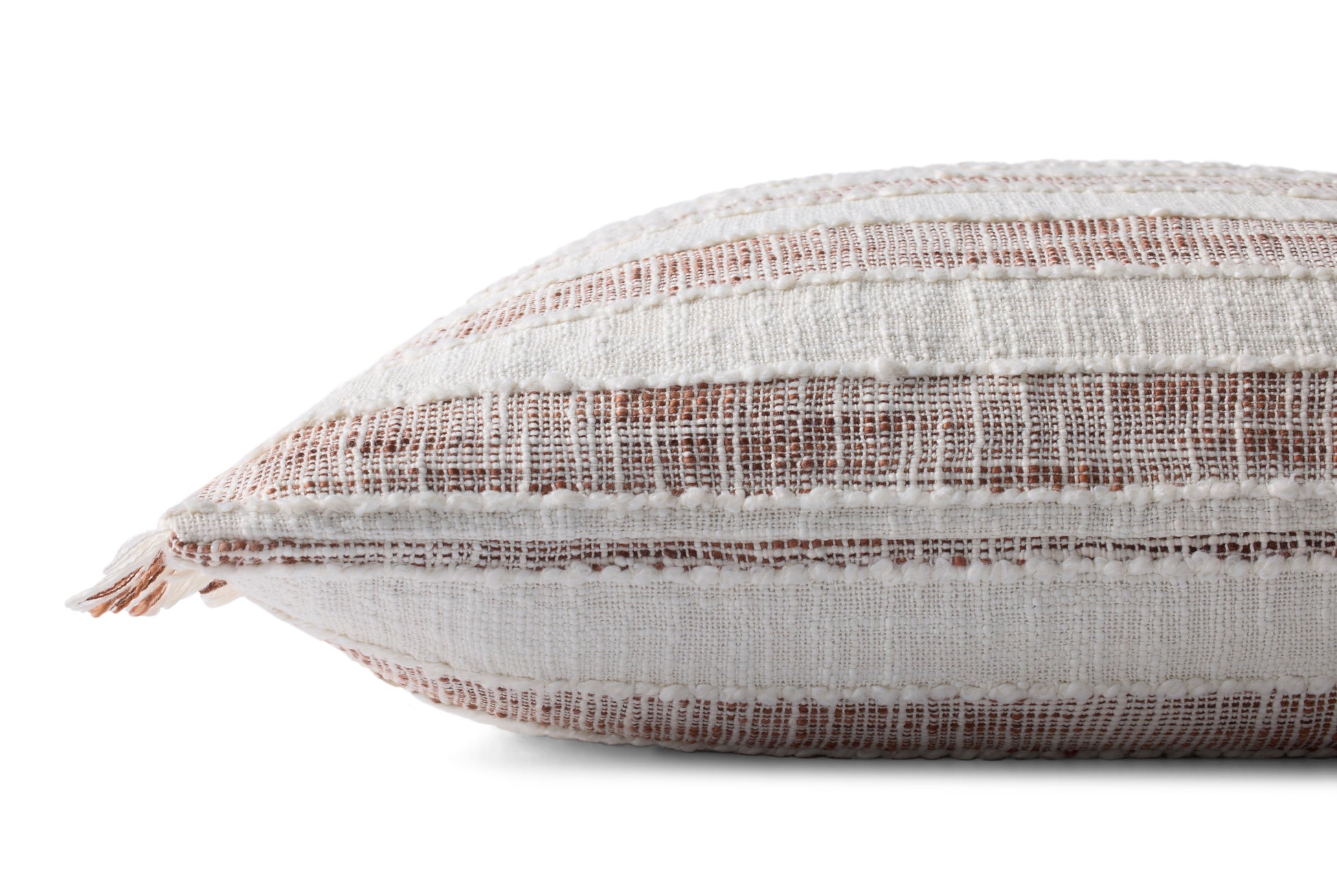 Rust / Ivory Fringe Pillow