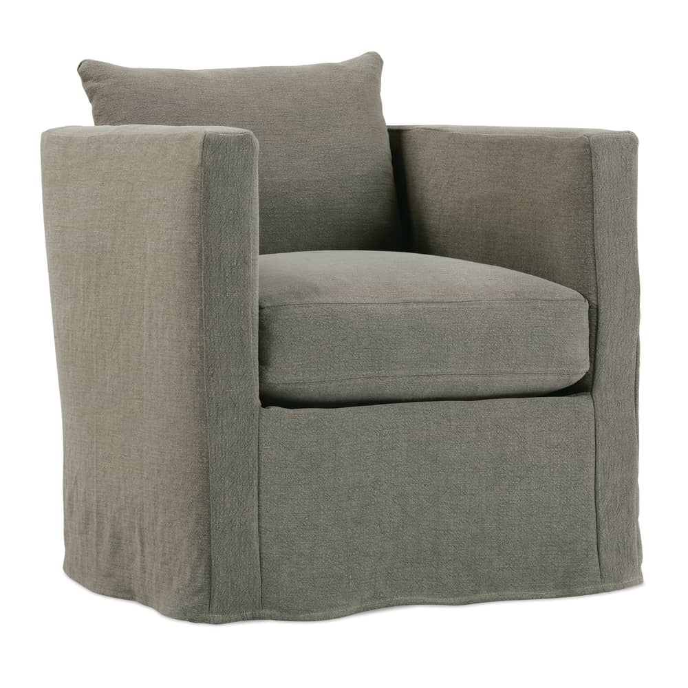 Alexander Slipcovered Swivel Chair
