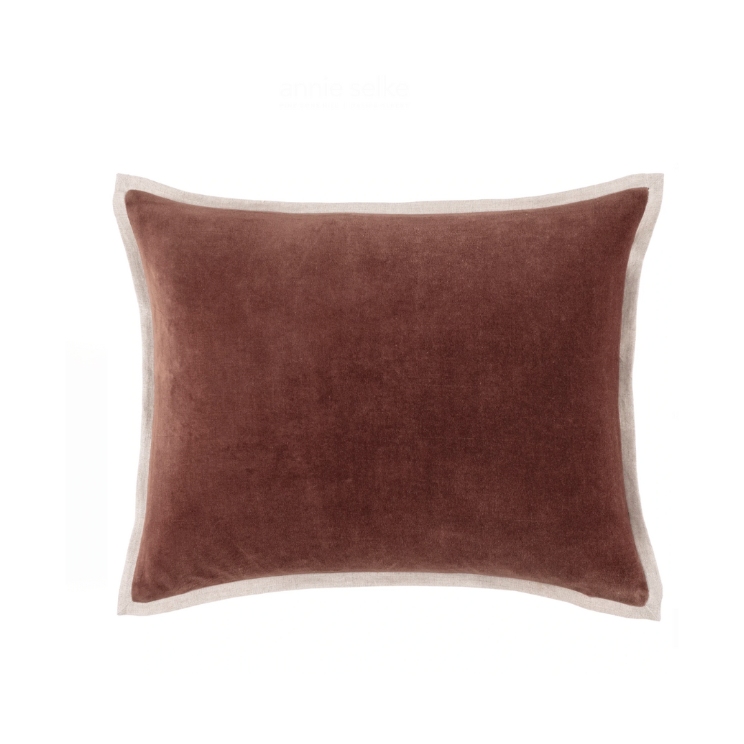 Kalamata Velvet / Linen Russet Pillows
