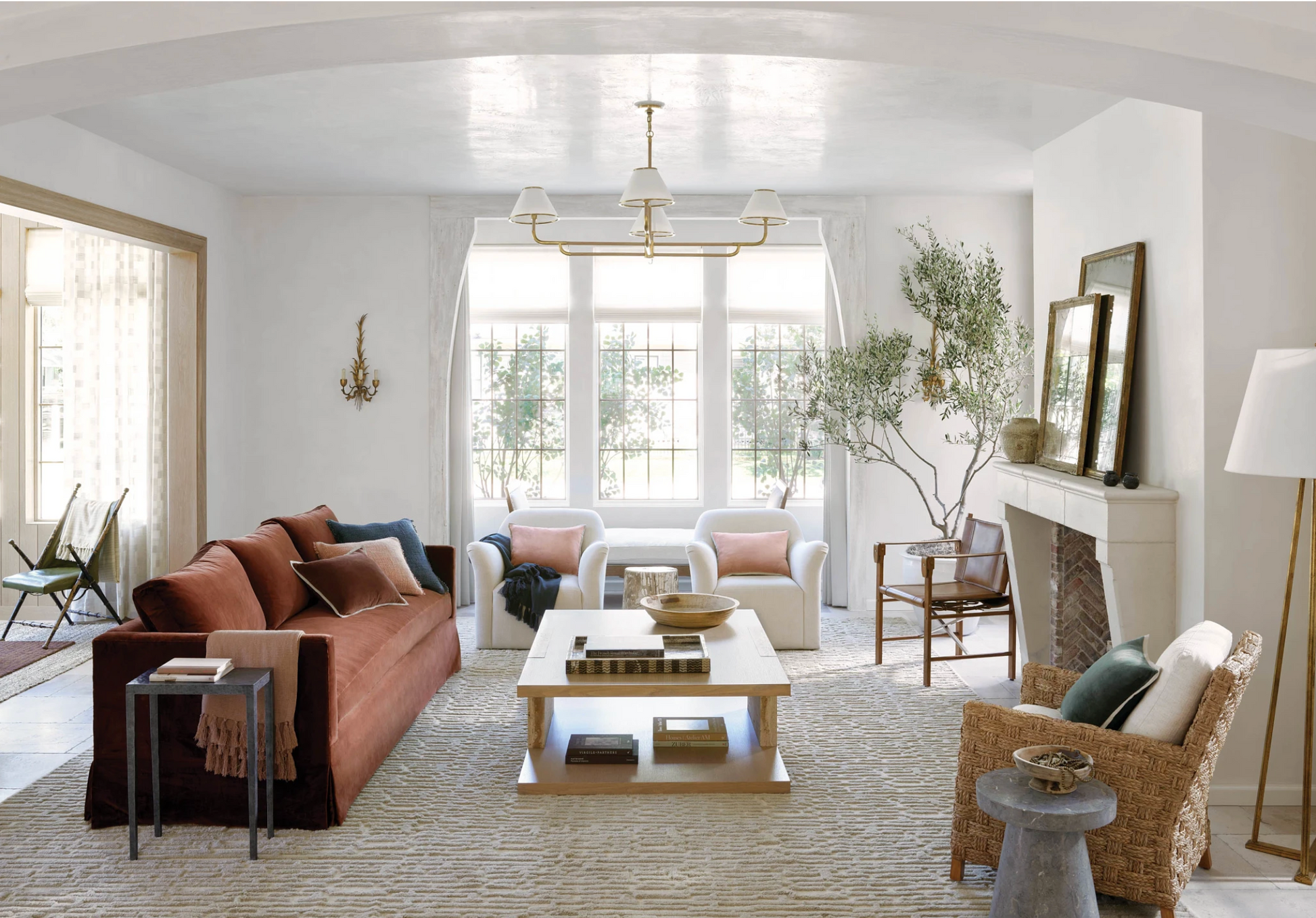 Kalamata Velvet / Linen Russet Pillows