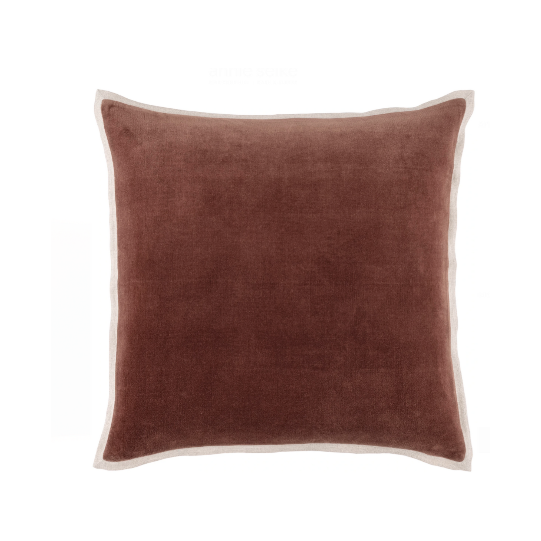 Kalamata Velvet / Linen Russet Pillows