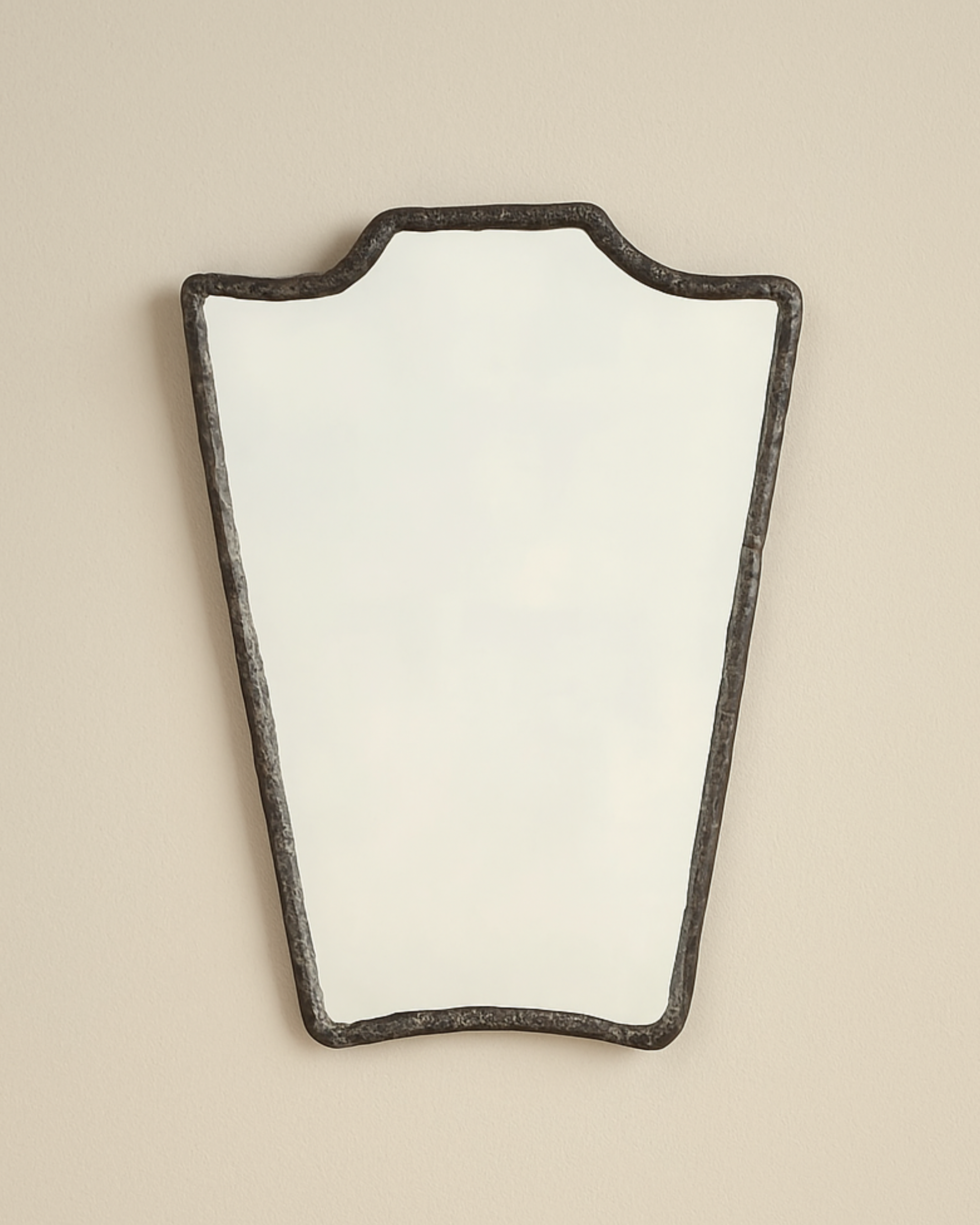 Bouclier Cast Metal Wall Mirror