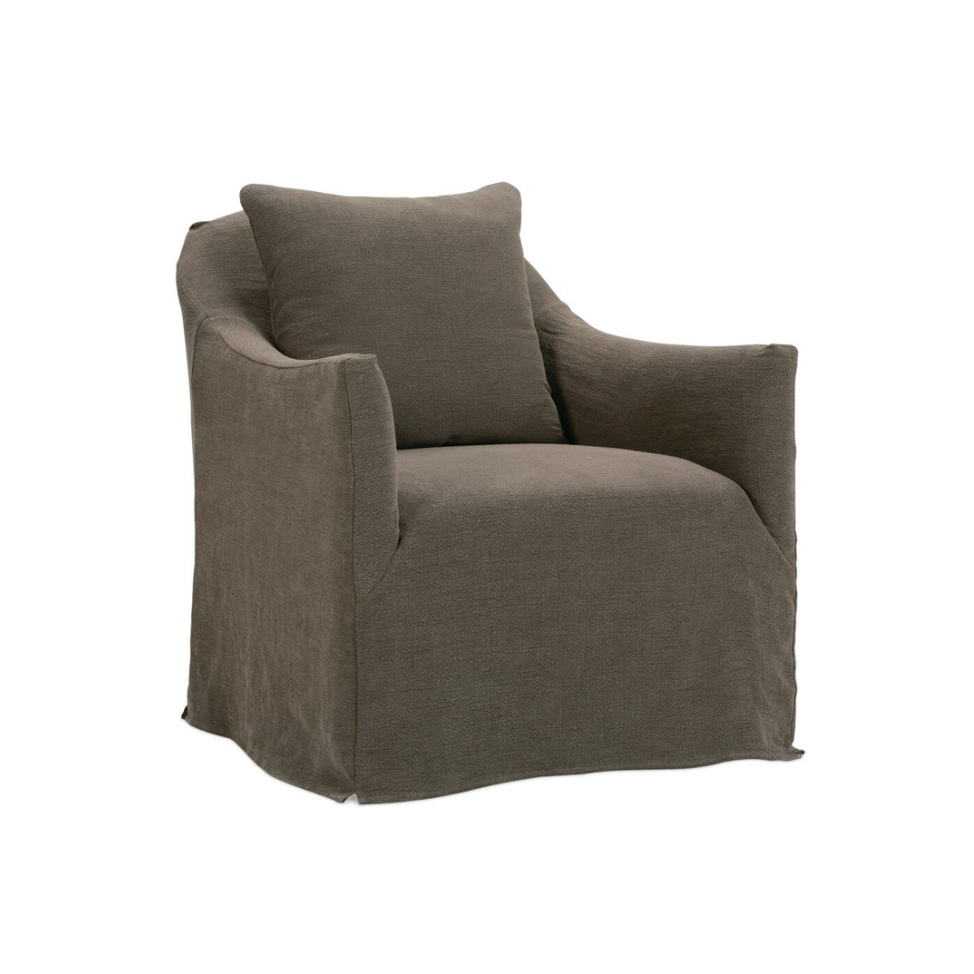 Prairie Slipcovered Swivel Chair