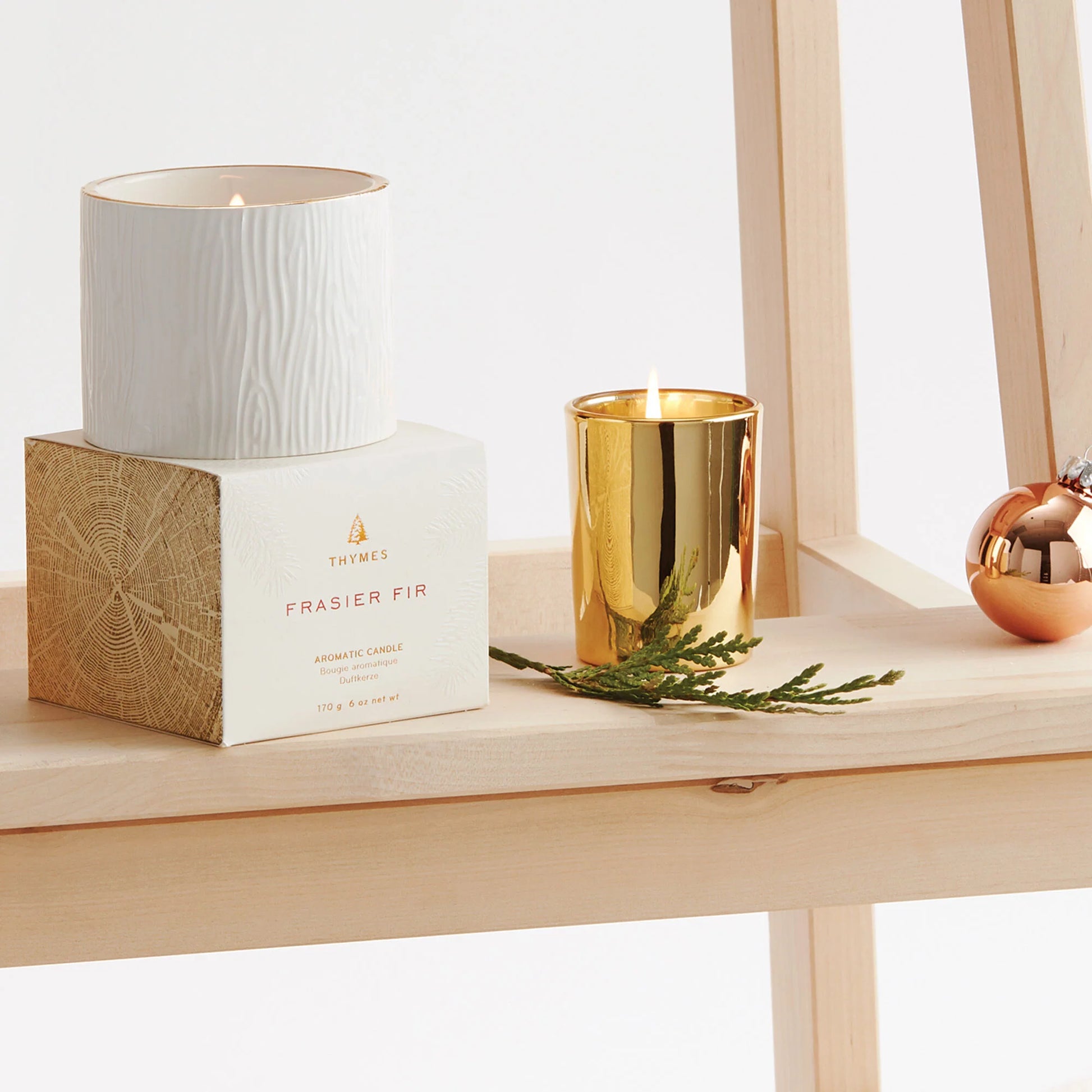 Votive Gilded Frasier Fir