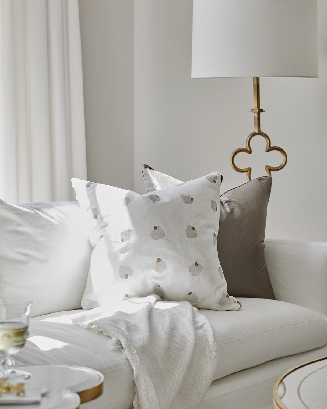 Hand Painted Polka Dot Pillows