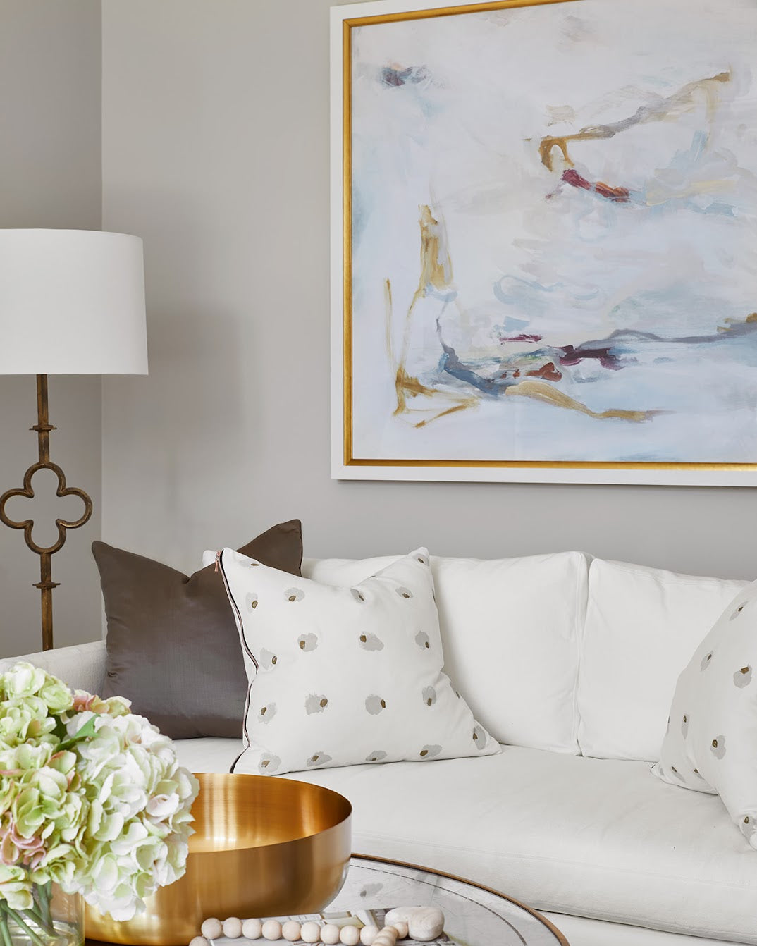 Hand Painted Polka Dot Pillows