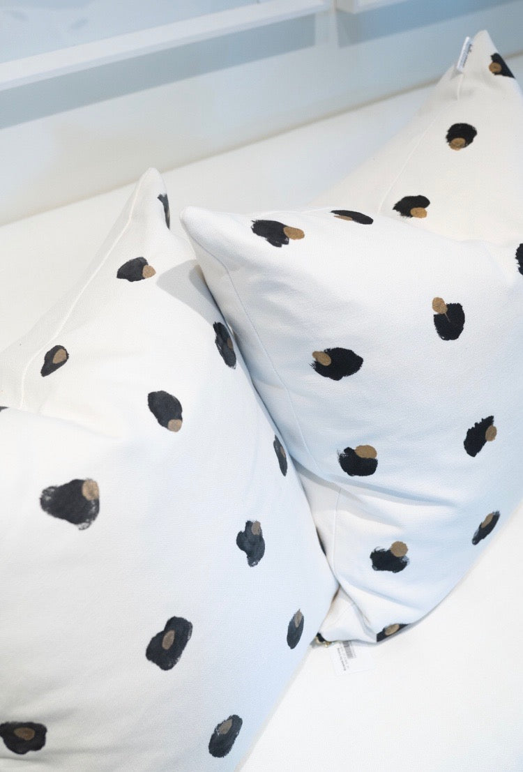 Hand Painted Polka Dot Pillows