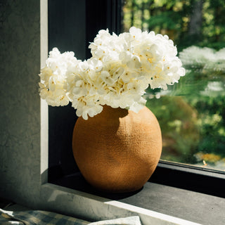 Hydrangea White Faux Floral Stem