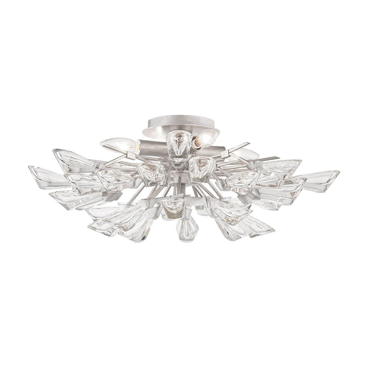 Hudson Valley Canada - 7223-SL - Four Light Semi Flush Mount - Tulip - Silver Leaf