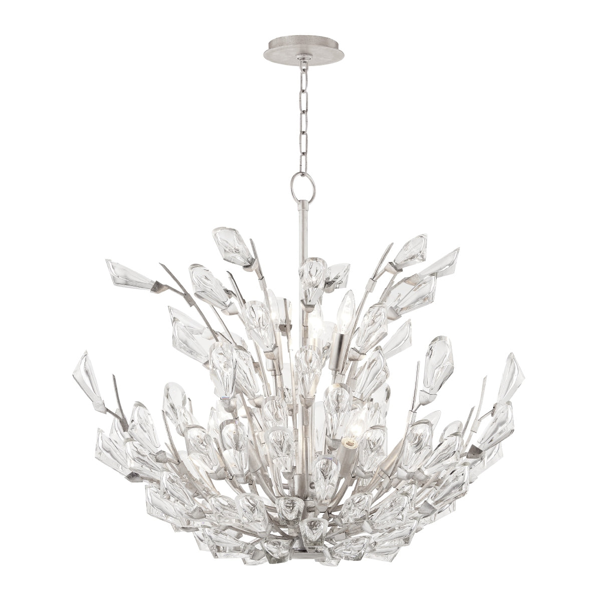 Hudson Valley Canada - 7228-SL - Nine Light Chandelier - Tulip - Silver Leaf