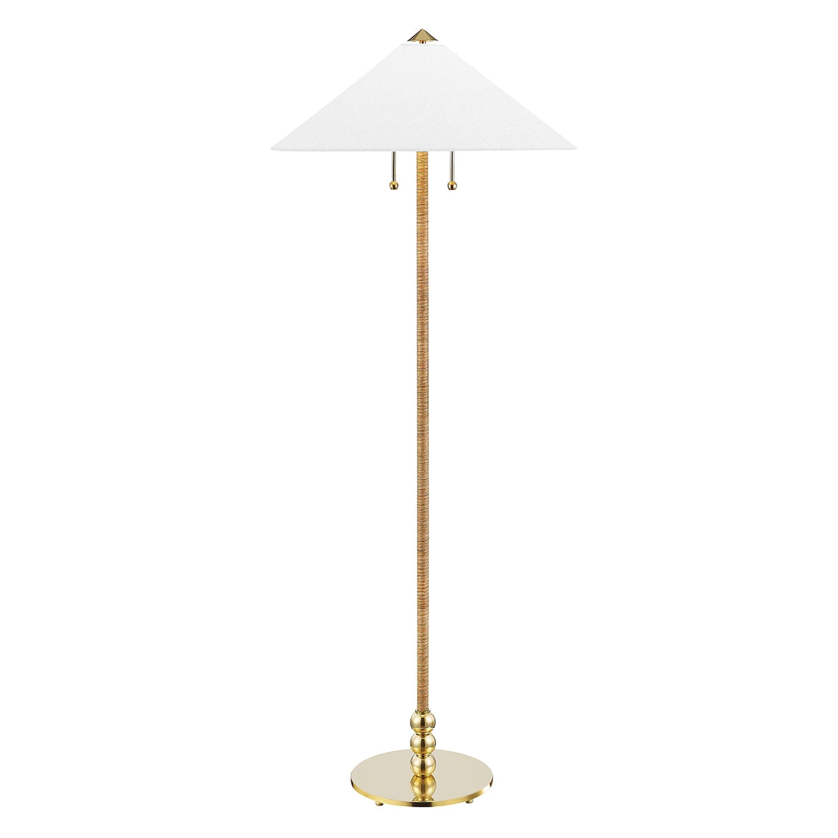 Hudson Valley Canada - L1399-AGB - Two Light Floor Lamp - Flare - Aged Brass