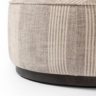 Sinclair Large Round Ottoman Manchester Flint