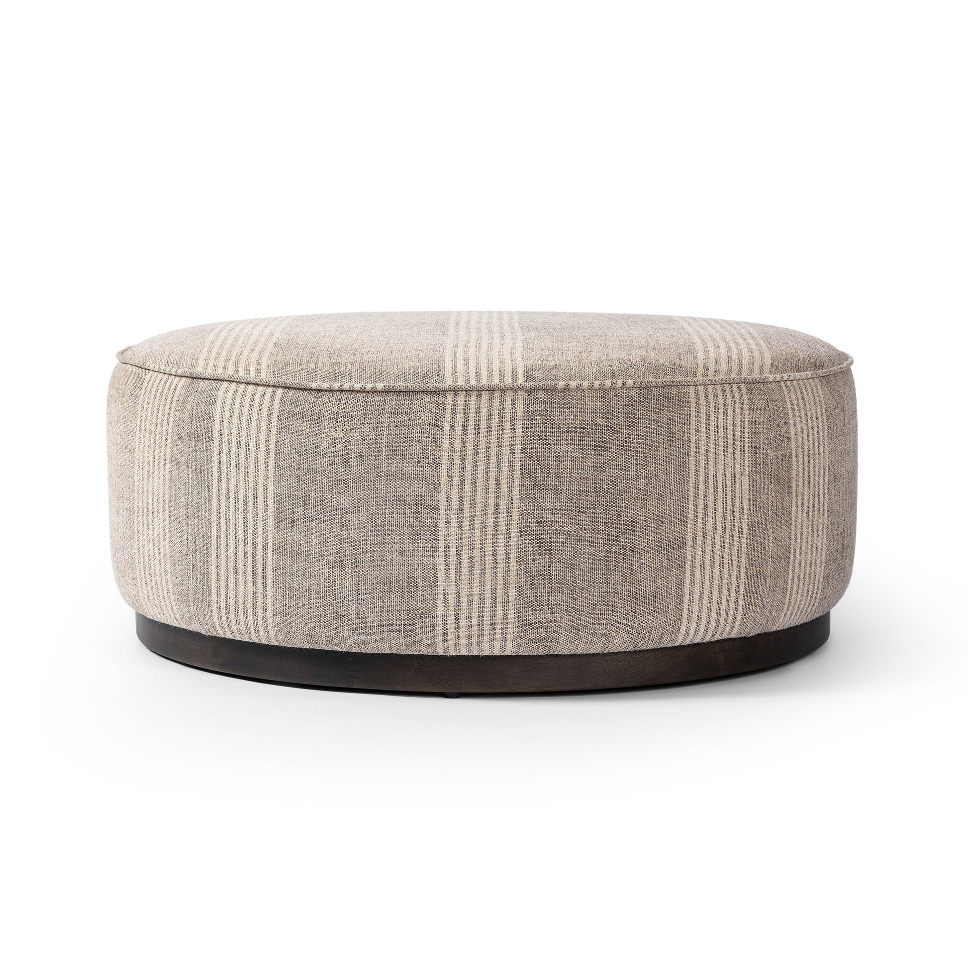 Sinclair Large Round Ottoman Manchester Flint