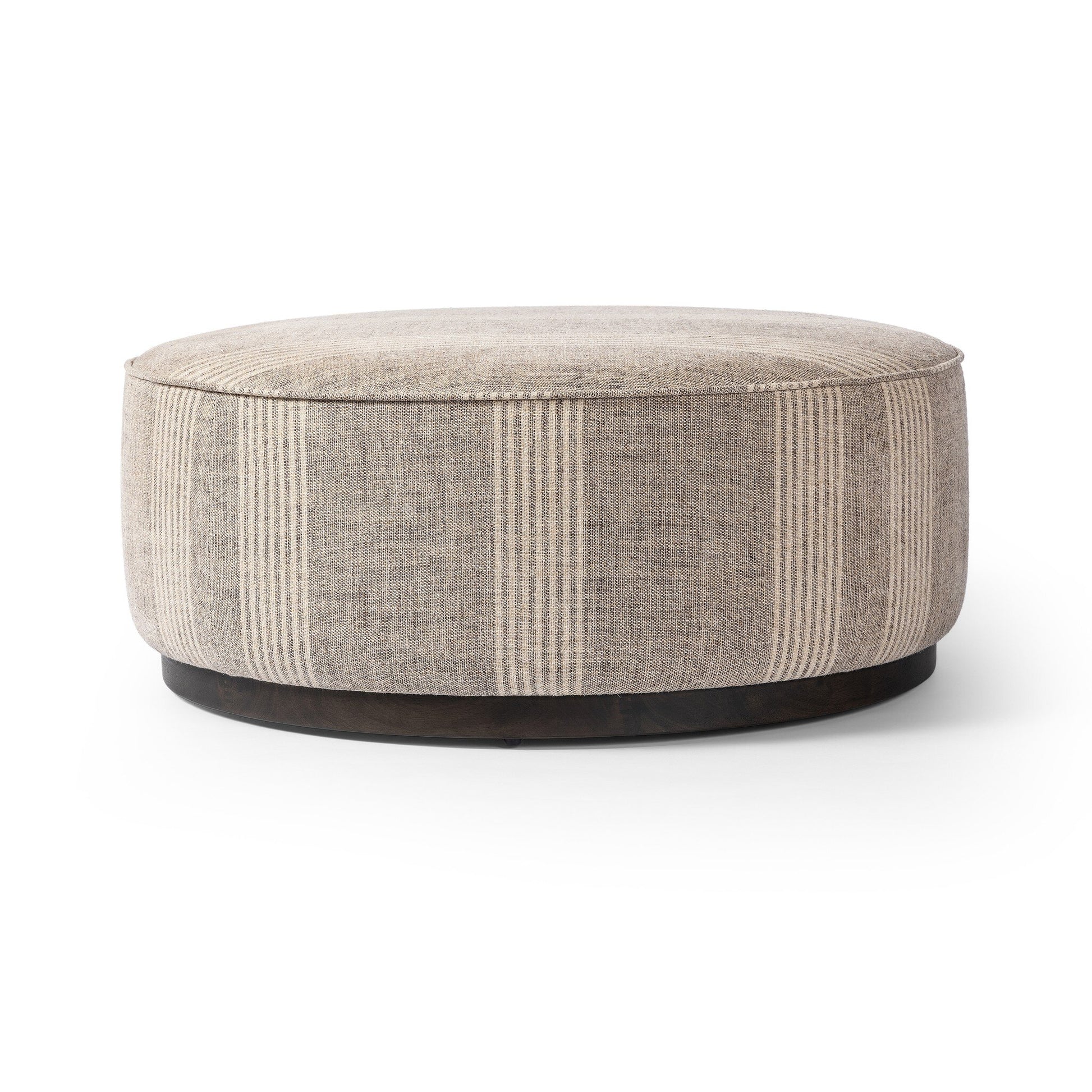 Sinclair Large Round Ottoman Manchester Flint