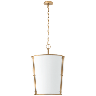 Visual Comfort Signature Canada - S 5647HAB-WHT - Three Light Pendant - Hastings - Hand-Rubbed Antique Brass