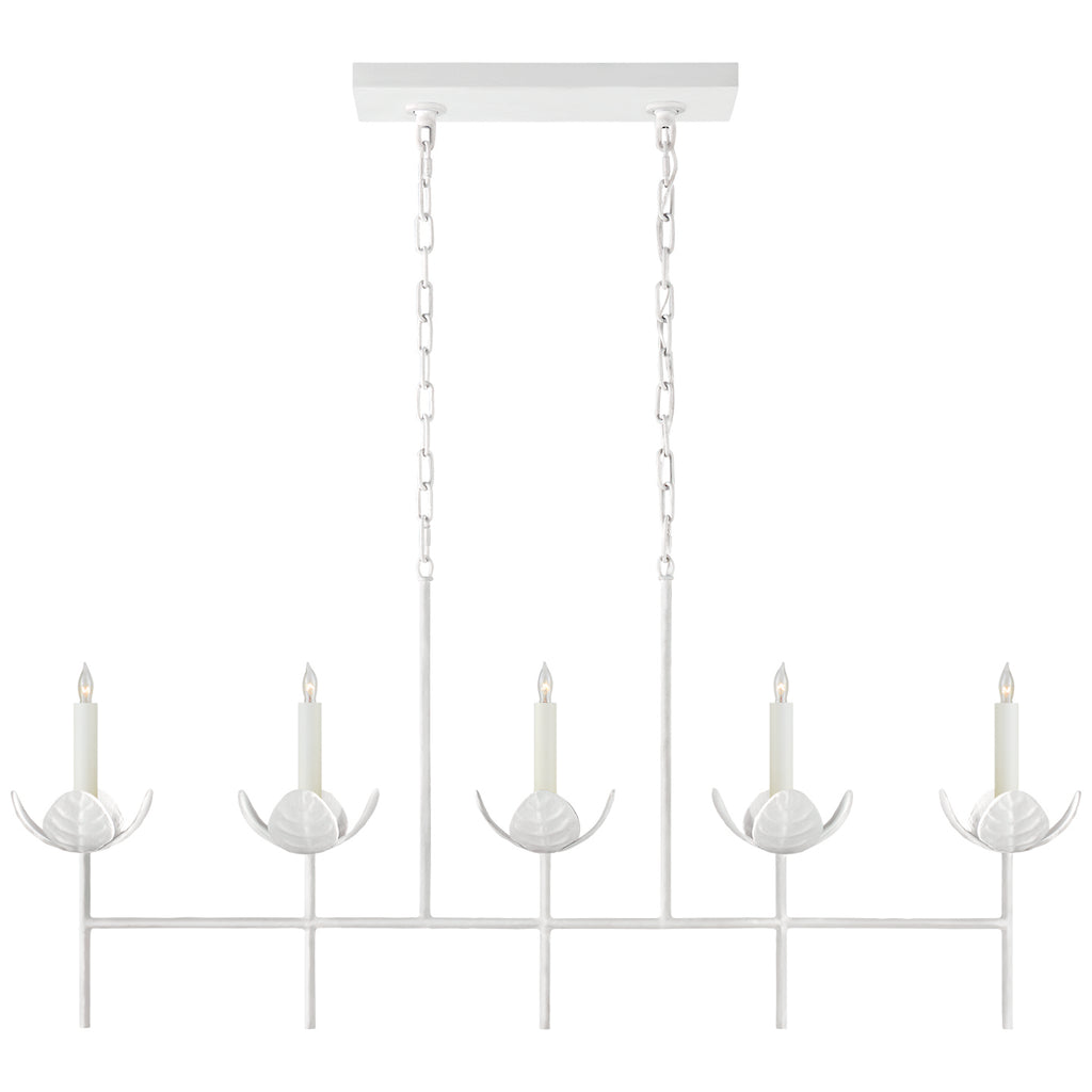 Visual Comfort Signature Canada - JN 5630PW - Five Light Linear Chandelier - Illana - Plaster White