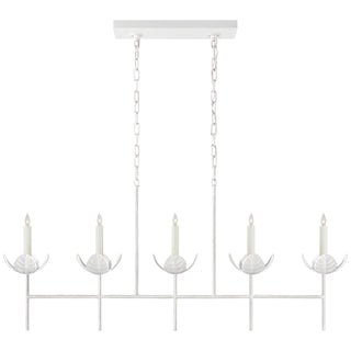 Visual Comfort Signature Canada - JN 5630PW - Five Light Linear Chandelier - Illana - Plaster White
