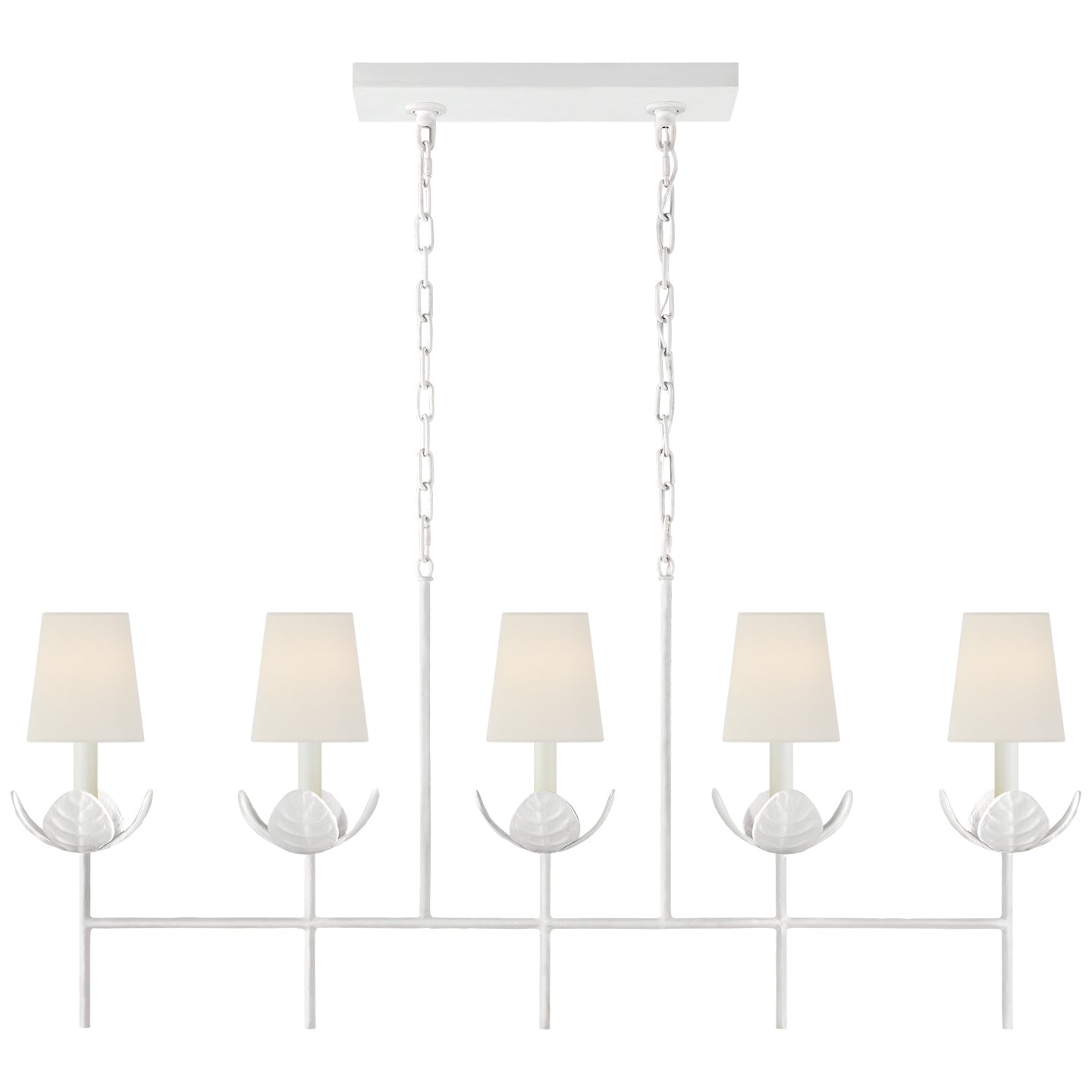 Visual Comfort Signature Canada - JN 5630PW-L - Five Light Linear Chandelier - Illana - Plaster White