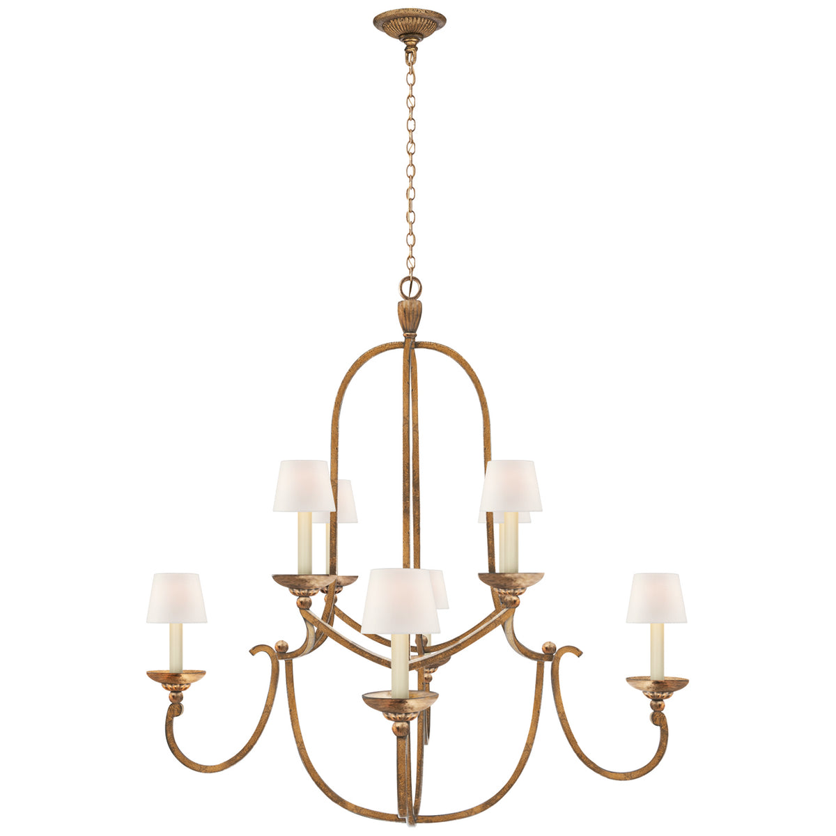 Visual Comfort Signature Canada - CHC 1494GI-L - Eight Light Chandelier - Flemish - Gilded Iron
