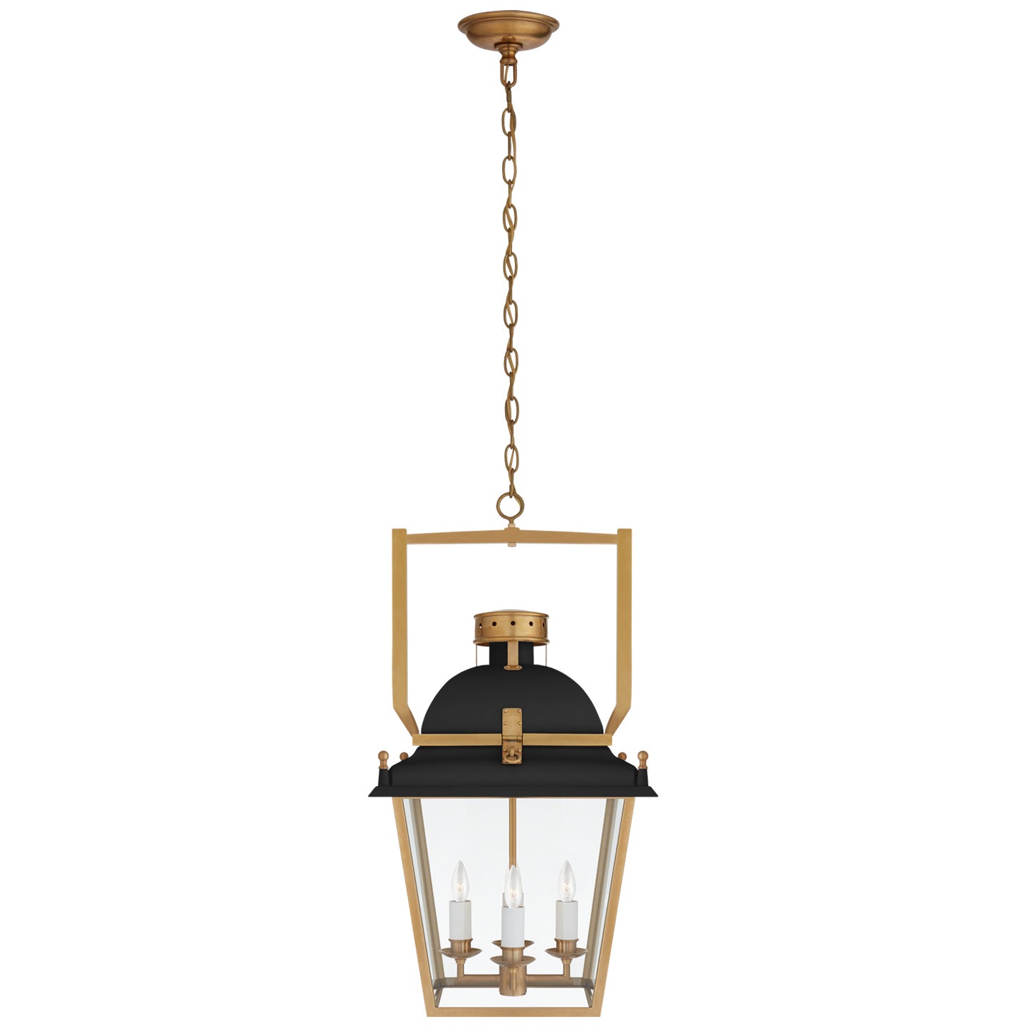 Visual Comfort Signature Canada - CHC 5108BLK/AB-CG - Four Light Lantern - Coventry - Matte Black and Antique-Burnished Brass