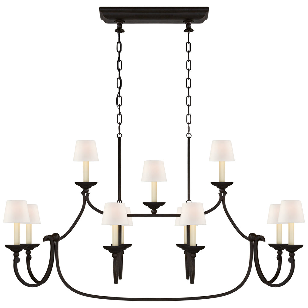 Visual Comfort Signature Canada - CHC 5495AI-L - 11 Light Linear Pendant - Flemish - Aged Iron