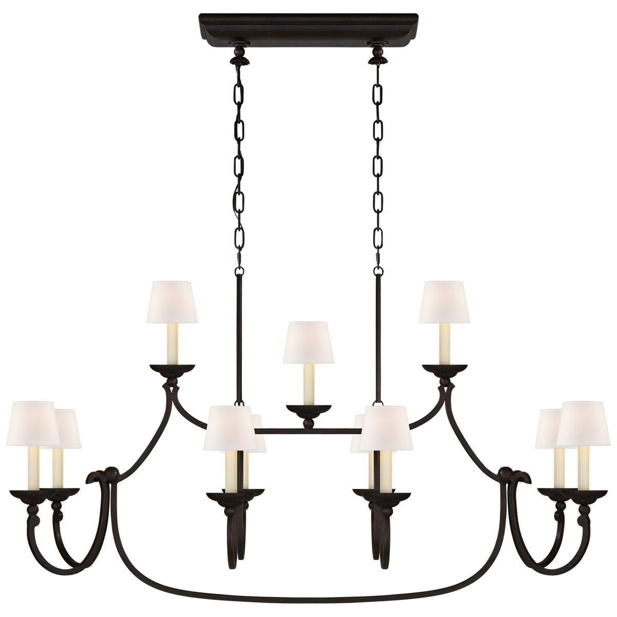 Visual Comfort Signature Canada - CHC 5495AI-L - 11 Light Linear Pendant - Flemish - Aged Iron
