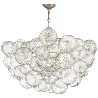 Visual Comfort Signature Canada - JN 5112BSL/CG - Eight Light Chandelier - Talia - Burnished Silver Leaf and Clear Swirled Glass