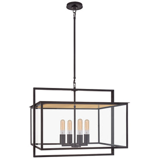 Visual Comfort Signature Canada - S 5797AI-CG - Four Light Hanging Lantern - Halle - Aged Iron