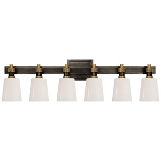 Visual Comfort Signature Canada - TOB 2154BZ/HAB-WG - Six Light Linear Bath Sconce - Bryant Bath - Bronze and Hand-Rubbed Antique Brass