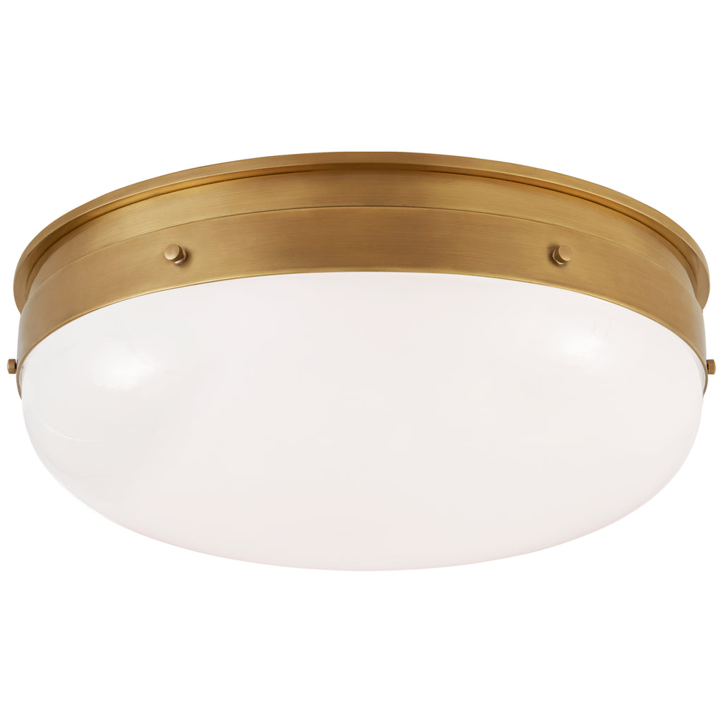 Visual Comfort Signature Canada - TOB 4064HAB-WG - LED Flush Mount - Hicks - Hand-Rubbed Antique Brass