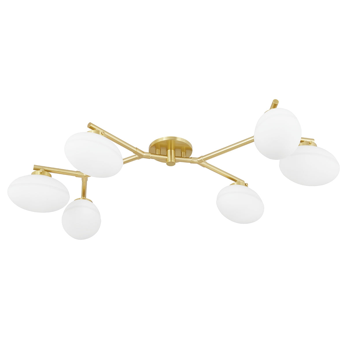 Hudson Valley Canada - 5541-AGB - Six Light Semi Flush Mount - Wagner - Aged Brass