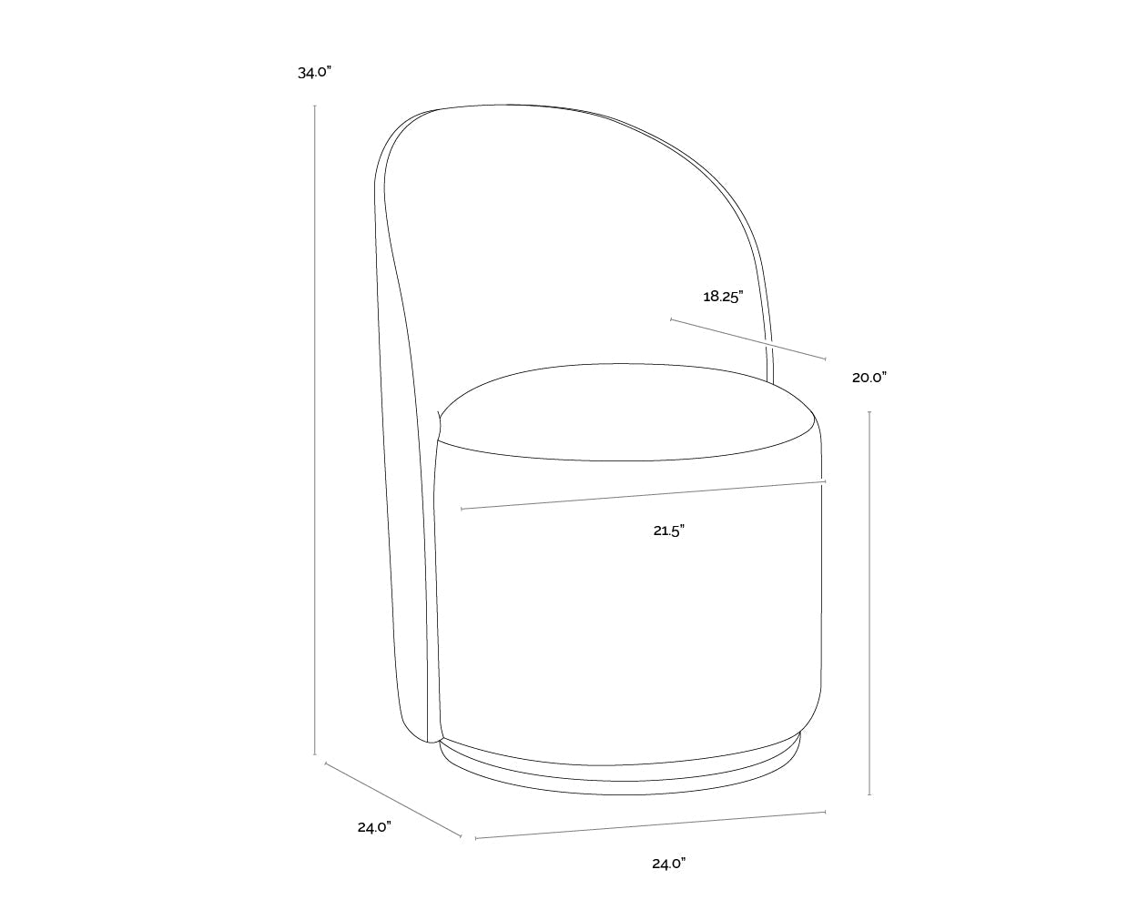 Rhett Swivel Dining Chair
