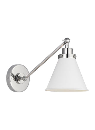 Visual Comfort Studio Canada - CW1121MWTPN - One Light Wall Sconce - Wellfleet - Matte White and Polished Nickel