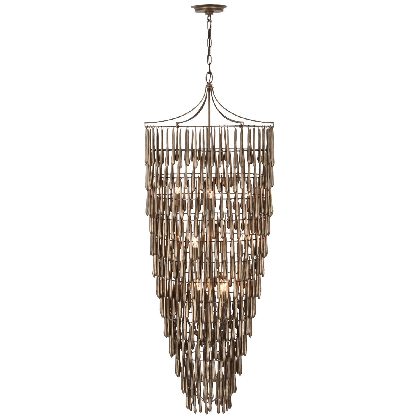 Visual Comfort Signature Canada - JN 5135ABL - LED Chandelier - Vacarro - Antique Bronze Leaf