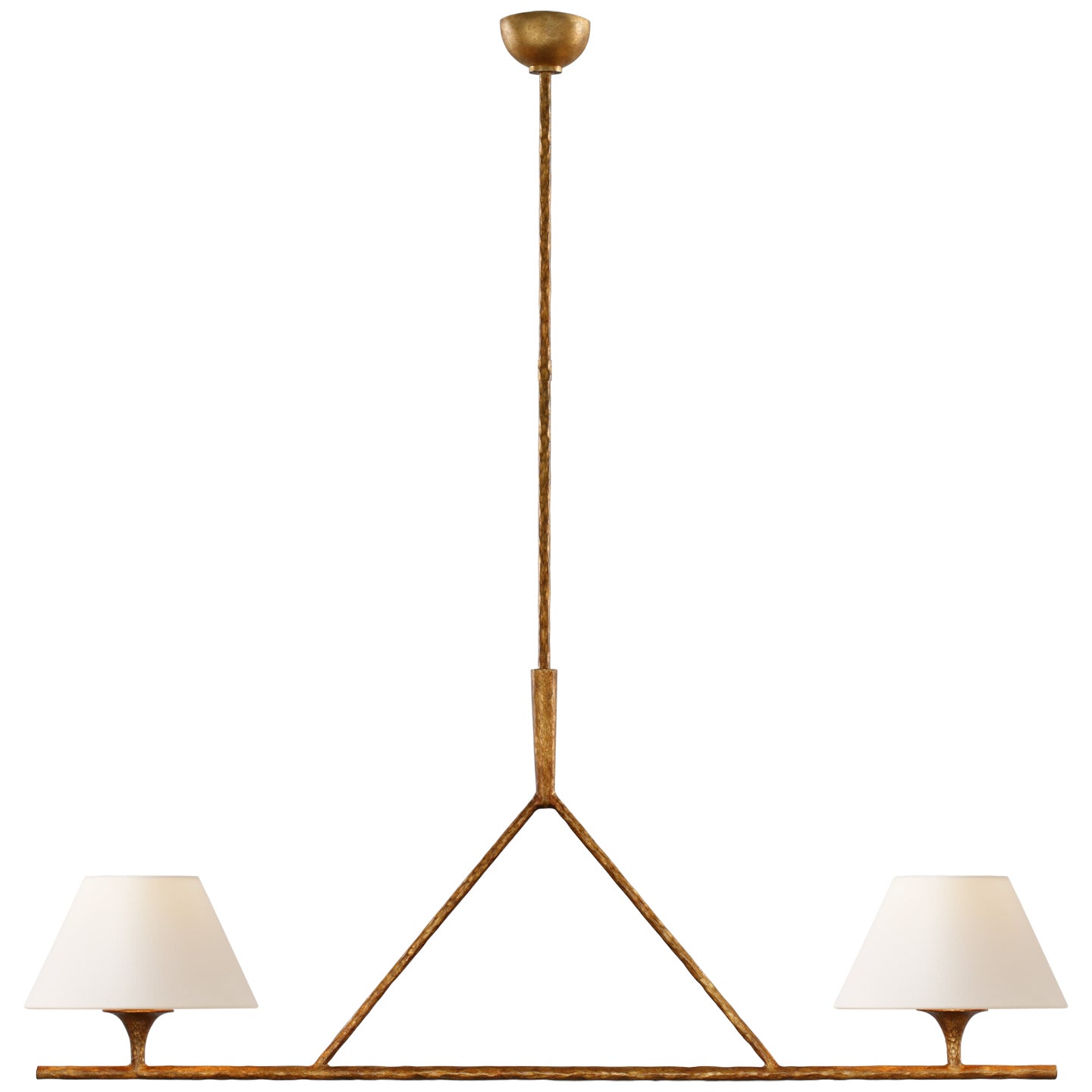 Visual Comfort Signature Canada - S 5405GI-L - Two Light Linear Chandelier - Cesta - Gilded Iron
