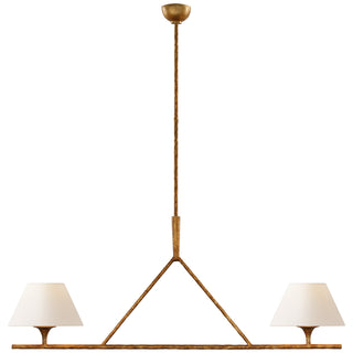 Visual Comfort Signature Canada - S 5405GI-L - Two Light Linear Chandelier - Cesta - Gilded Iron
