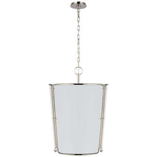 Visual Comfort Signature Canada - S 5646PN-WHT - Six Light Pendant - Hastings - Polished Nickel